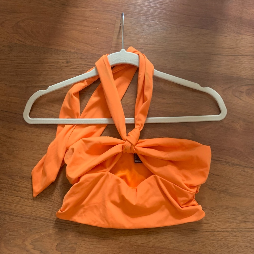 Orange Tie Going Out Top